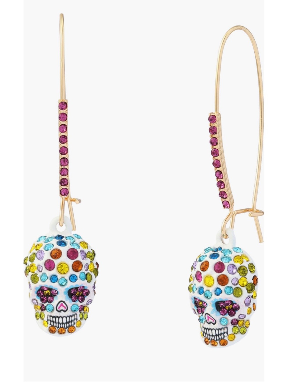 NWT Betsey Johnson Sugar Skull Drop Earrings